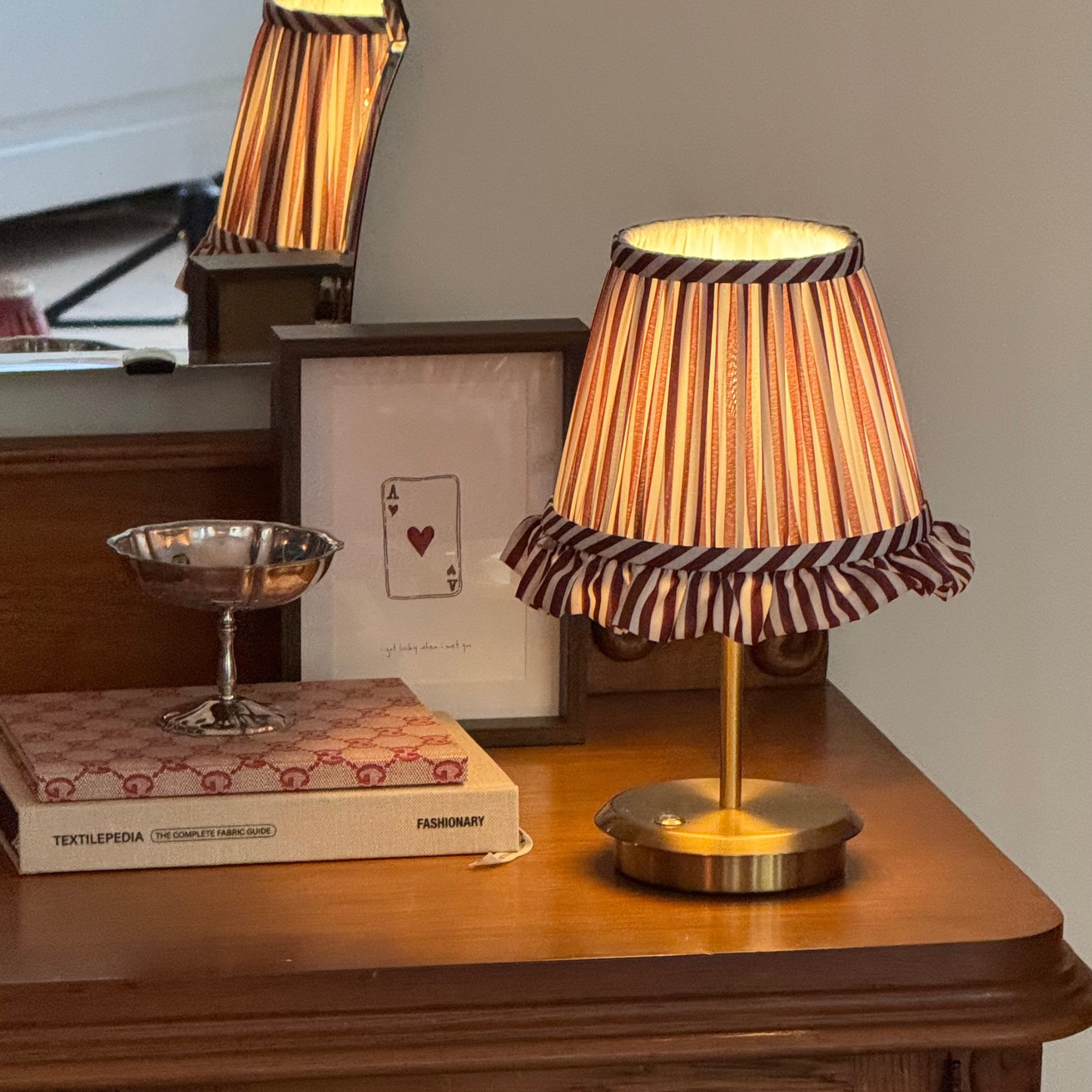 Lola tablelamp - Chocolate stripe
