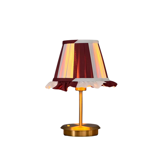 Lou tablelamp - Burgundy stripe