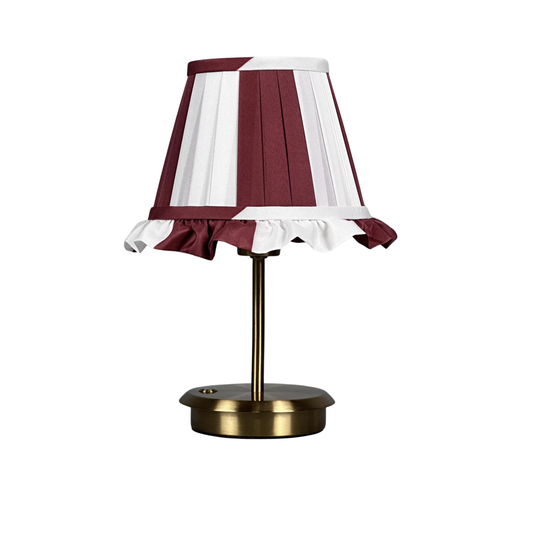 Lou tablelamp - Burgundy stripe
