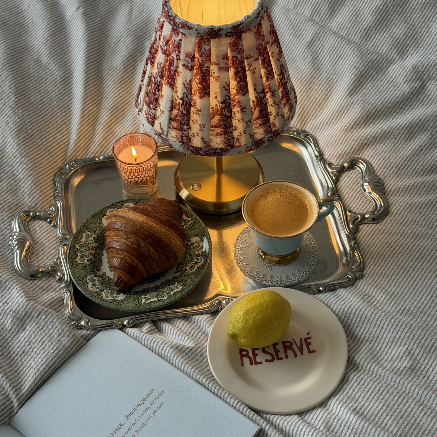 Eddy tablelamp - Toile de jouy