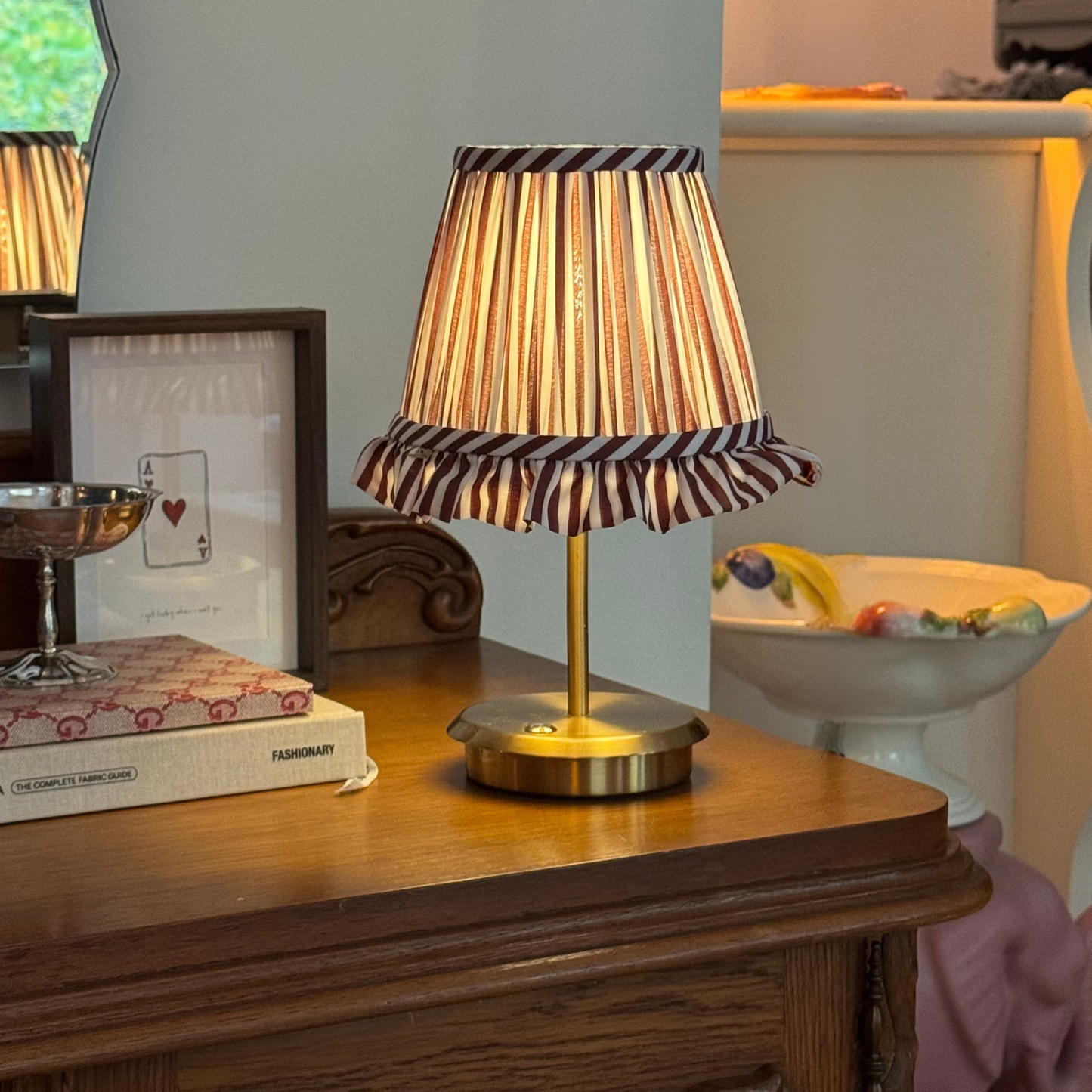 Lola tablelamp - Chocolate stripe