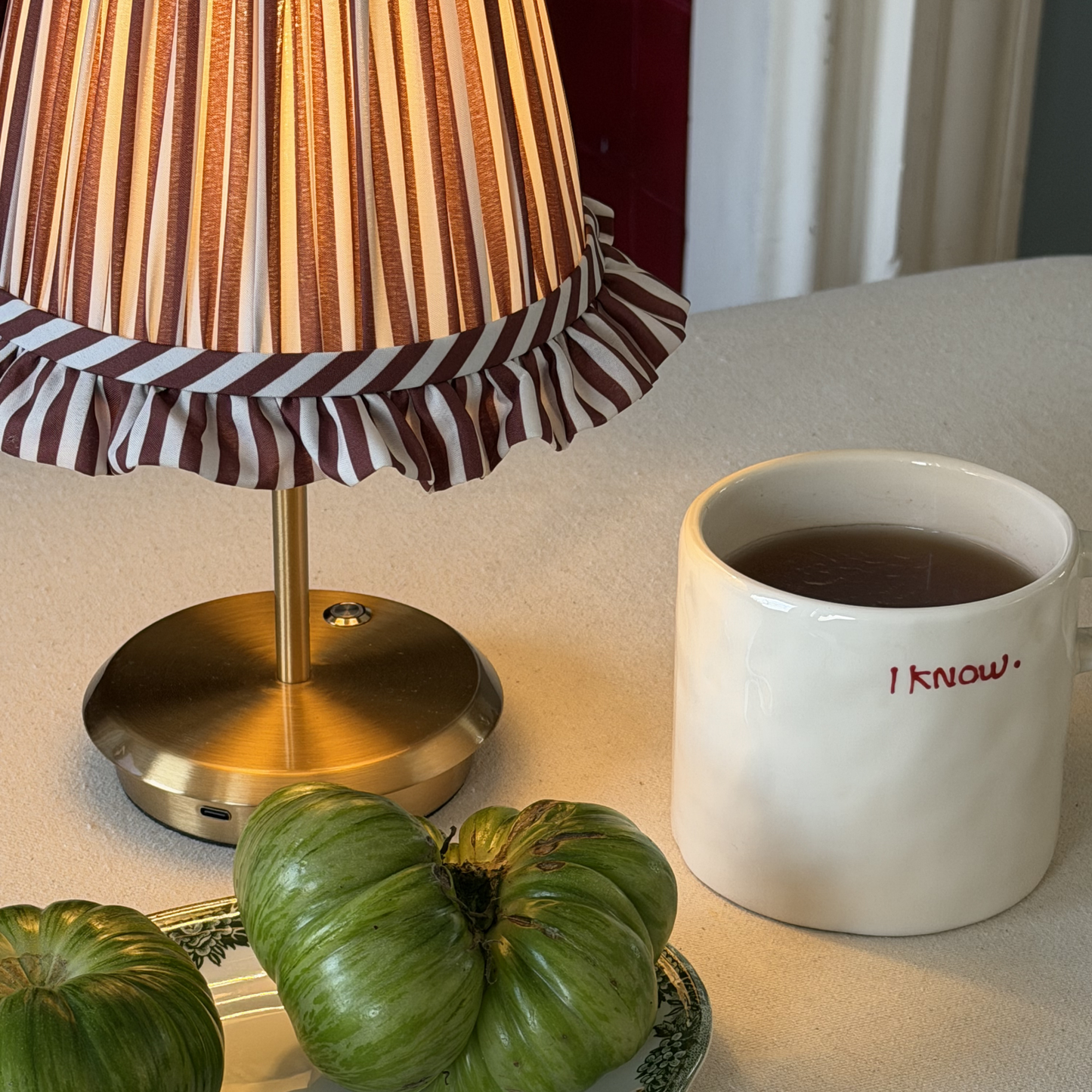 Lola tablelamp - Chocolate stripe (back soon)