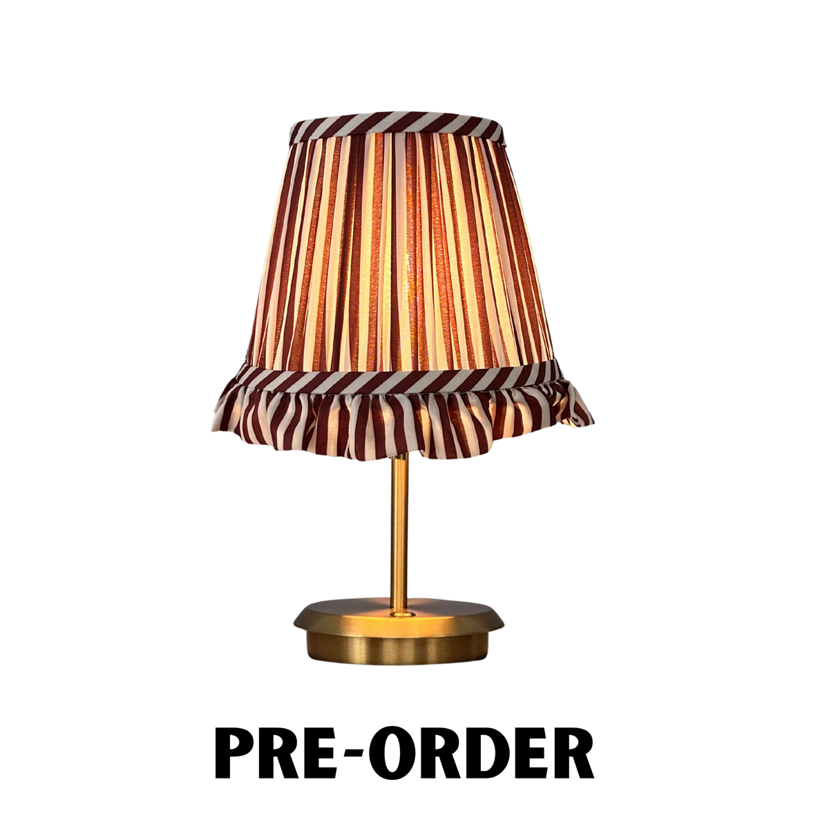 Lola tablelamp - Chocolate stripe